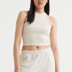 NWT Off White Cream Ribbed Racerback Ribbed Tank